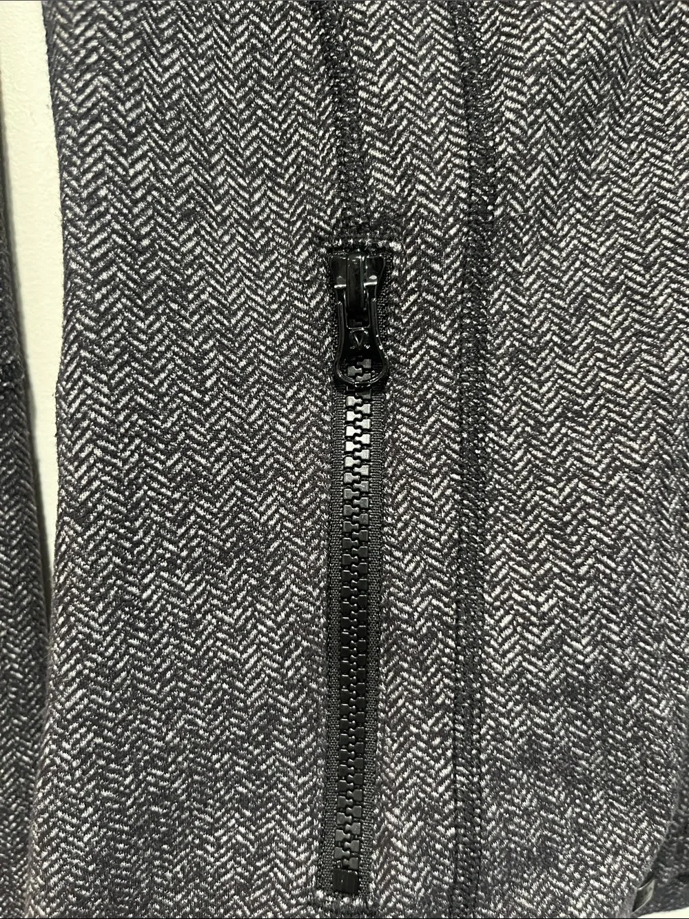 lululemon athletica Gray Herringbone Full-Zip Bomber Jacket